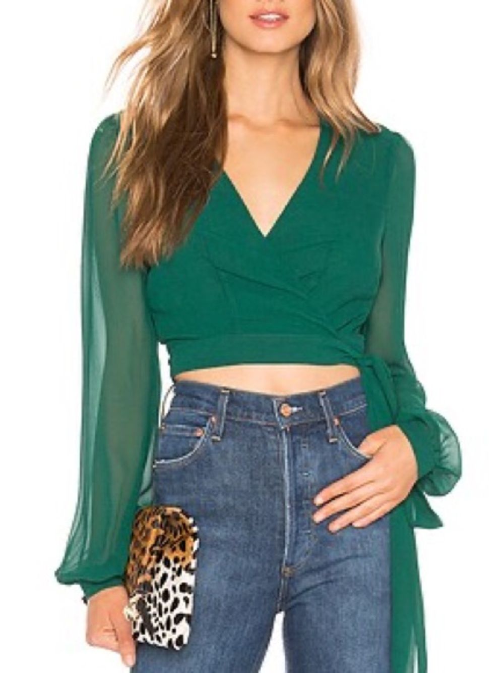 REVOLVE Privacy Please Avery Wrap Top, S, EUC